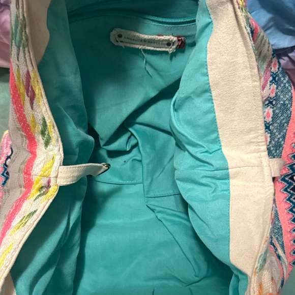 Colorful Embroidered Tote Bag - Picture 2 of 4